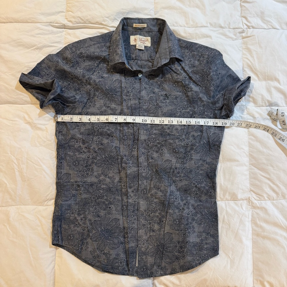 Original Penguin Navy Floral Button Down Shirt